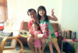 Hình ảnh gia đinh Dạy con làm tranh từ hạt bí, hạt dưa hấu để chống rảnh, chống quạu